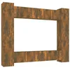 Image de vidaXL Ensemble de Meubles TV 8 pcs Centres de Divertissement Armoires Multimédia Meubles de Salle de Séjour Intérieur Chêne Fumé Bois d'Ingénierie