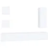 Image de vidaXL Ensemble de Meubles TV 5 pcs Centres de Divertissement Armoires Multimédia Meubles de Salle de Séjour Intérieur Blanc Bois d'Ingénierie