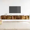 Image de vidaXL Ensemble de meubles TV 3 pcs Chêne fumé Bois d'ingénierie