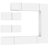 Image de vidaXL Ensemble de Meubles TV 7 pcs Centres de Divertissement Armoires Multimédia Meubles de Salle de Séjour Intérieur Blanc Bois d'Ingénierie