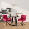Image de vidaXL Chaises pivotantes à manger lot de 2 Rouge bordeaux Velours