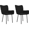 Image de Chaises à manger lot de 2 Noir Velours