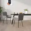 Image de vidaXL Chaises à manger lot de 2 gris clair tissu