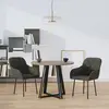 Image de vidaXL Chaises à manger lot de 2 Gris foncé Velours