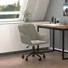 Image de vidaXL Chaise pivotante de bureau Gris clair Velours