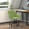 Image de vidaXL Chaise pivotante de bureau Vert clair Velours