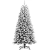 Image de vidaXL Sapin de Noël Artificiel avec Neige flottée 120 cm PVC et PE