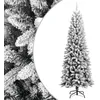 Image de vidaXL Sapin de Noël Artificiel avec Neige Floquée Arbre de Noël Décoration de Vacances Ornement de Noël Décoration de Fête Salon 240 cm PVC et PE