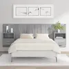 Image de vidaXL Tête de lit avec armoires sonoma gris Bois d'ingénierie
