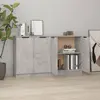 Image de vidaXL Buffets 2 pcs Gris béton 60x30x70 cm Bois d'ingénierie