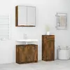 Image de vidaXL Ensemble d'armoires de salle de bain 3 pcs chêne fumé