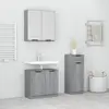 Image de vidaXL Ensemble d'armoires de salle de bain 3 pcs sonoma gris