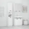 Image de vidaXL Ensemble d'armoires salle de bain 3 pcs blanc bois d'ingénierie