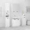 Image de vidaXL Meubles de salle de bain 4 pcs Blanc Bois d'ingénierie