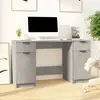 Image de vidaXL Bureau avec armoire latérale Gris béton Bois d'ingénierie