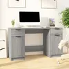 Image de vidaXL Bureau avec armoire latérale Sonoma gris Bois d'ingénierie
