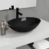 Image de vidaXL Lavabo Verre 50x37x14 cm Noir