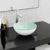 Image de vidaXL Lavabo Verre trempé 30x12 cm Blanc