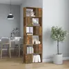 Image de vidaXL Bibliothèque/Séparateur de pièce Chêne fumé 60x24x186 cm