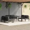 Image de vidaXL Salon de jardin 7 pcs avec coussins Aluminium Anthracite