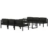 Image de vidaXL Salon de Jardin 7 pcs avec Coussins Mobilier de Patio Ensemble de Meubles de Terrasse Mobilier d'Extérieur Aluminium Anthracite