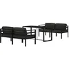 Image de Salon de jardin 5 pcs avec coussins Aluminium Anthracite
