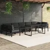 Image de vidaXL Salon de jardin 8 pcs avec coussins Aluminium Anthracite