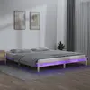 Image de vidaXL Cadre de lit à LED sans matelas 150x200 cm bois massif
