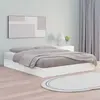 Image de vidaXL Cadre de lit sans matelas blanc 140x200 cm bois massif