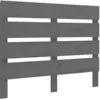 Image de vidaXL Tête de Lit Meuble de Chambre à Coucher Accessoire de Lit Simple Tête de Cadre de Lit Intérieur Gris 100x3x80 cm Bois Massif de Pin