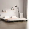 Image de vidaXL Lit de palette sans matelas gris bois massif