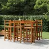 Image de vidaXL Tabourets de bar lot de 6 bois massif d'acacia