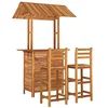 Image de vidaXL Ensemble de Bar de Jardin 3 pcs Mobilier de Patio Table et Tabourets de Bistrot Meubles de Terrasse Extérieur Bois d'Acacia Solide