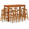 Image de Ensemble de bar de jardin 9 pcs Bois d acacia solide