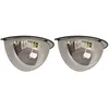 Image de vidaXL Miroirs de Circulation en Demi-dôme 2 pcs Ø30 cm Acrylique, rétroviseur, Miroir de Circulation Convexe, sécurité routière
