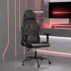 Image de vidaXL Chaise de jeu de massage noir similicuir