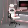 Image de vidaXL Chaise de jeu de massage Blanc et rose Similicuir
