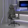 Image de vidaXL Chaise de jeu de massage Noir et camouflage Similicuir