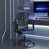 Image de vidaXL Chaise de jeu de massage Noir et bleu Similicuir