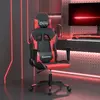 Image de vidaXL Chaise de jeu de massage Noir et rouge Similicuir