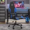 Image de vidaXL Chaise de jeu de massage Noir et bleu Similicuir