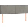 Image de Têtes de lit 2 pcs Gris clair 72x5x78 88 cm Velours