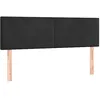 Image de Têtes de lit 2 pcs Noir 72x5x78 88 cm Velours