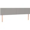 Image de vidaXL 2 x Têtes de Lit Meubles de Chambre à Coucher Accessoires de Lit Simple Têtes de Cadre de Lit Intérieur Gris Clair 80x5x78/88 cm Tissu
