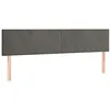 Image de vidaXL Lot de 2 têtes de lit en velours Gris foncé 90 x 5 x 78/88 cm