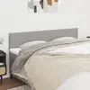 Image de vidaXL Têtes de lit 2 pcs Gris clair 100x5x78/88 cm Tissu