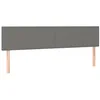 Image de Têtes de lit 2 pcs Gris foncé 100x5x78 88 cm Tissu