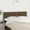 Image de vidaXL Têtes de lit 2 pcs Marron foncé 72x5x78/88 cm Tissu