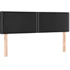 Image de Têtes de lit 2 pcs Noir 72x5x78 88 cm Similicuir