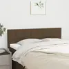 Image de vidaXL Têtes de lit 2 pcs Marron foncé 72x5x78/88 cm Tissu